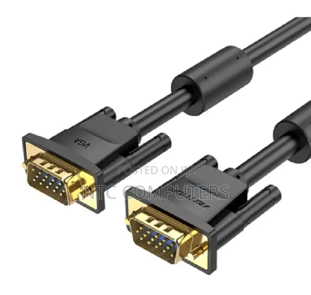 Vention Vga(3+6) Male to Male Cable With Ferrite Cores 3m