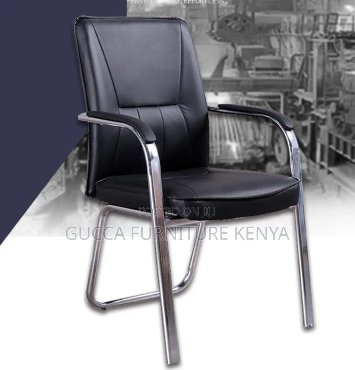 Office Chair: Custom Black Computer Bow Conference Chair