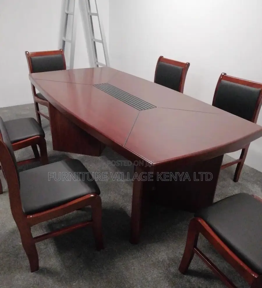 Office Table: Executive Red Mahogany Board Table-2400mm