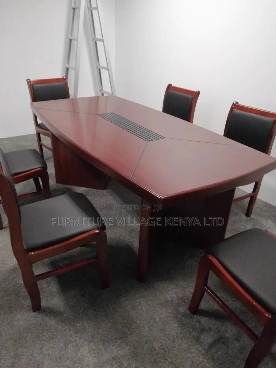 Office Table: Executive Red Mahogany Board Table-2400mm