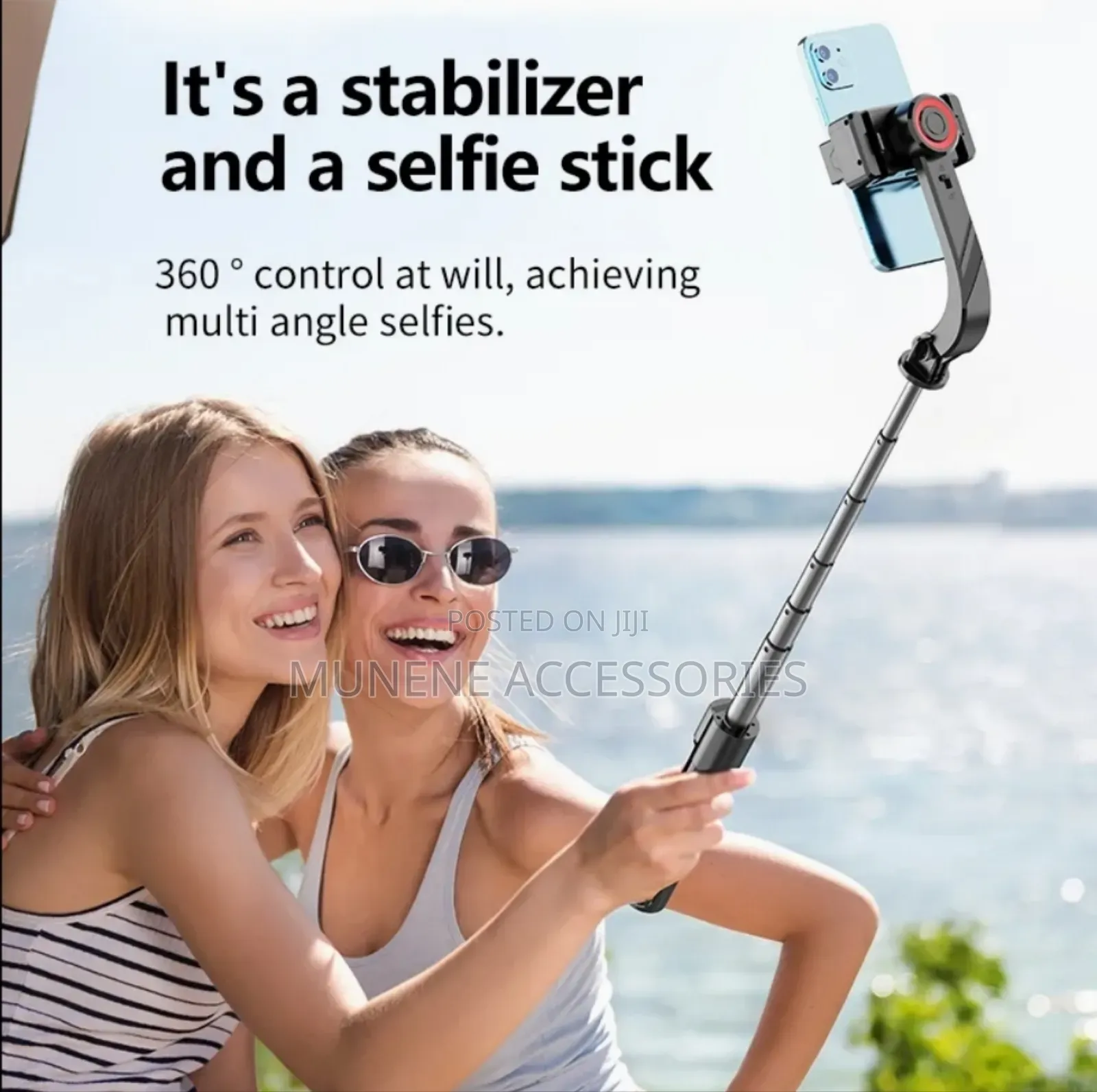 C08 Phone Stabilizer Gimbal 1axis Tripod Remote Selfie Stick