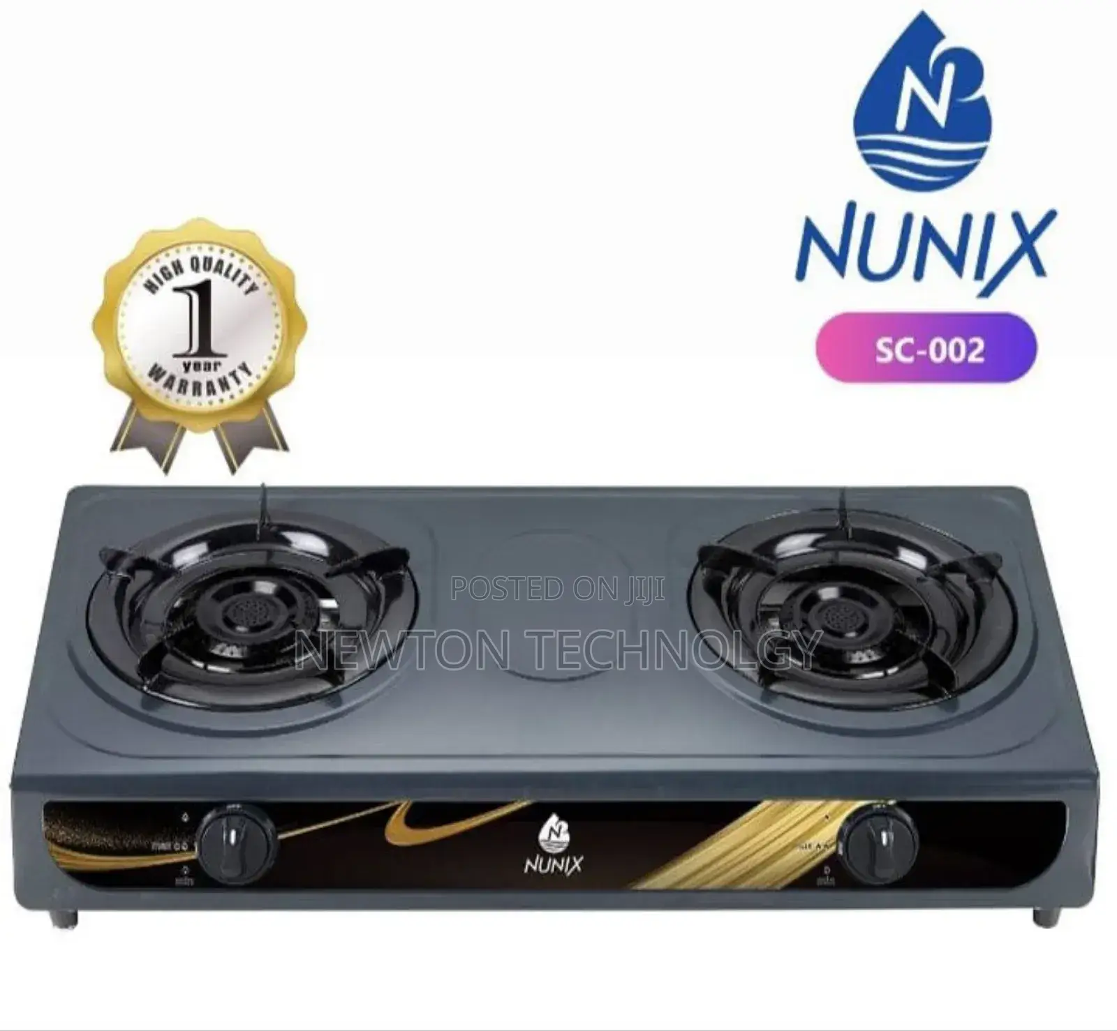 Nunix Table Top Double Burner Gas