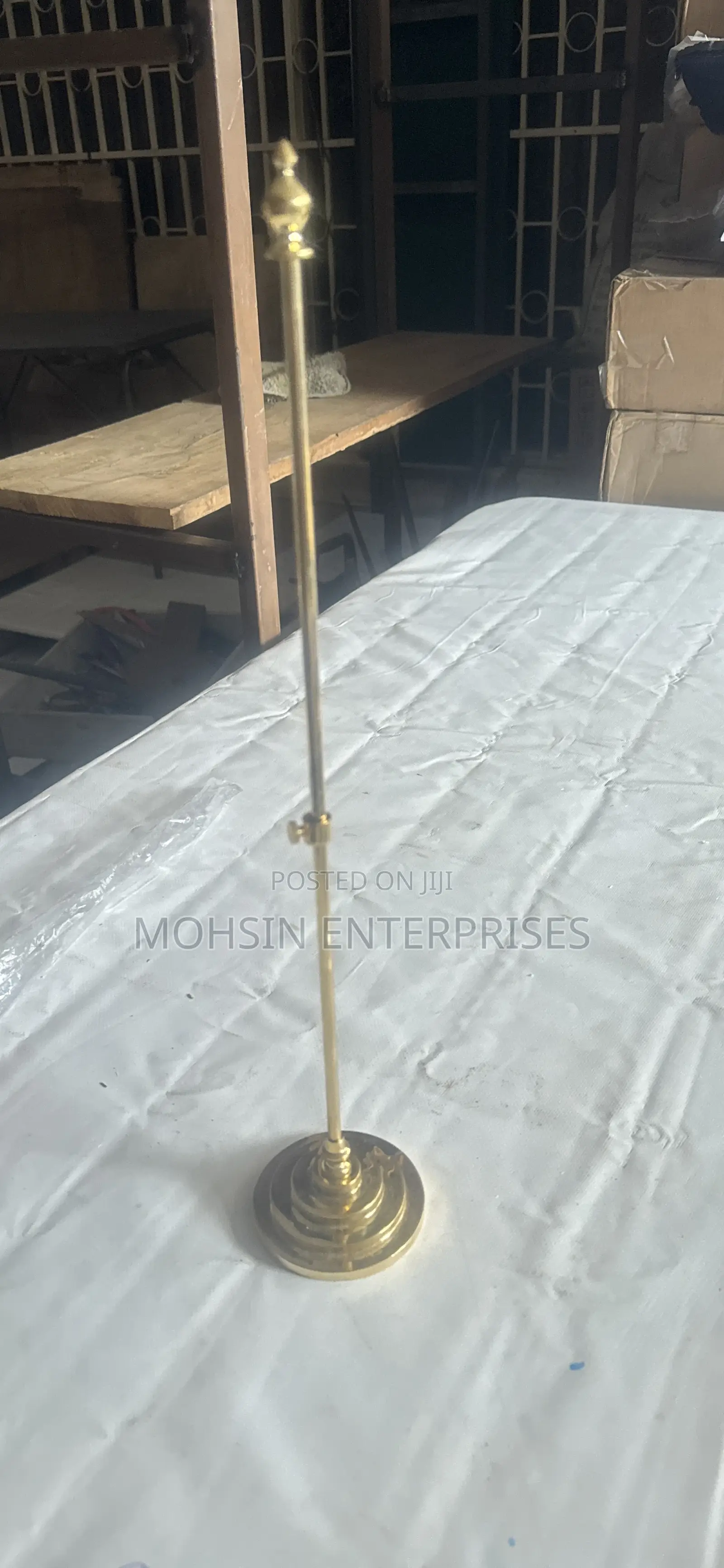 Vip Pure Brass Silver Table Flag Stand – 18 Inch