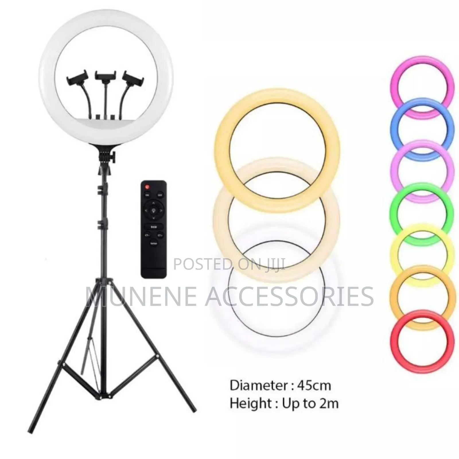 18inch RGB Mj45 Ringlight With 2.1m Tripod Stand With Remote