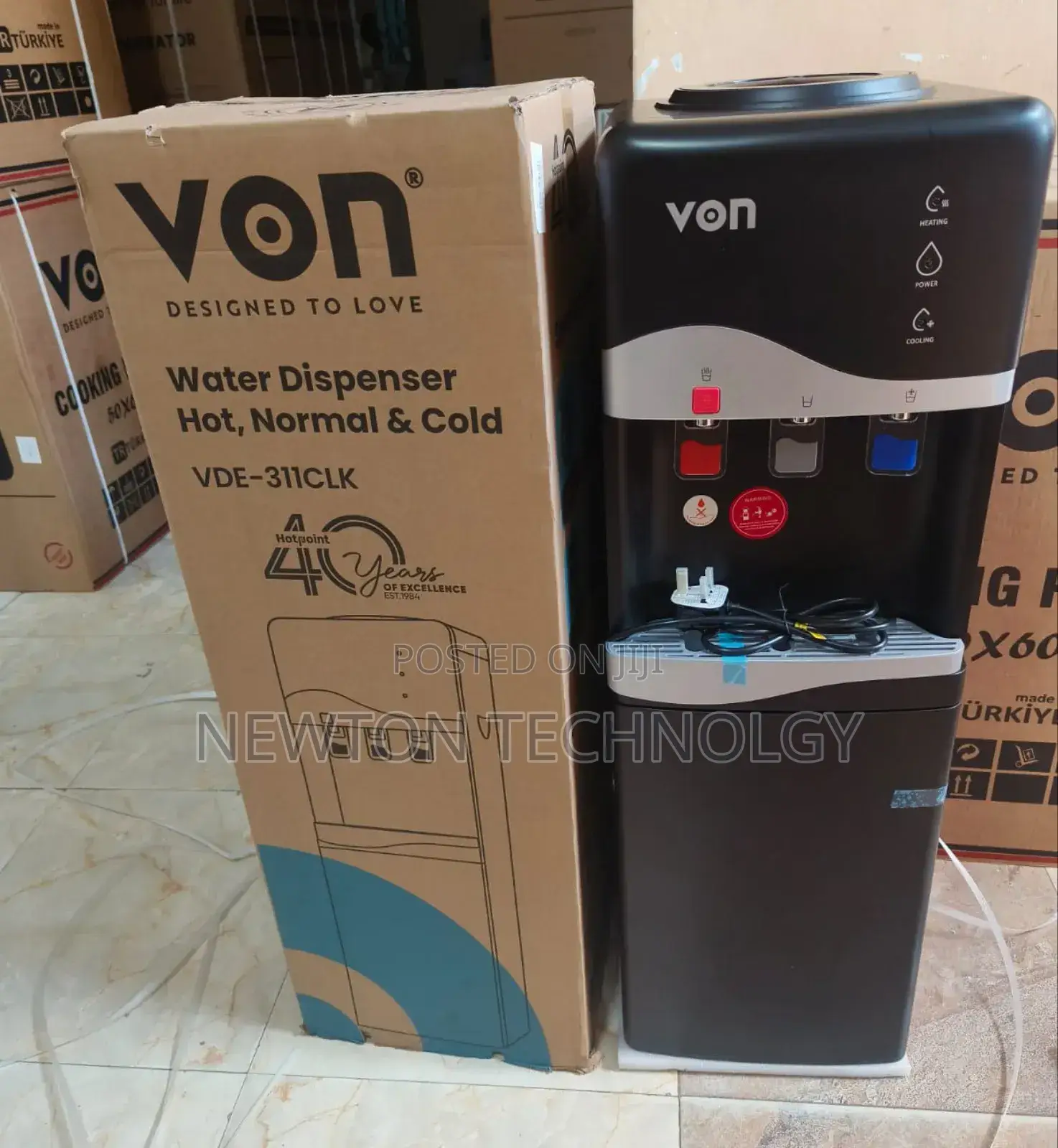 Von Hotpoint 3tap Water Dispenser Hot and Cold and Normal