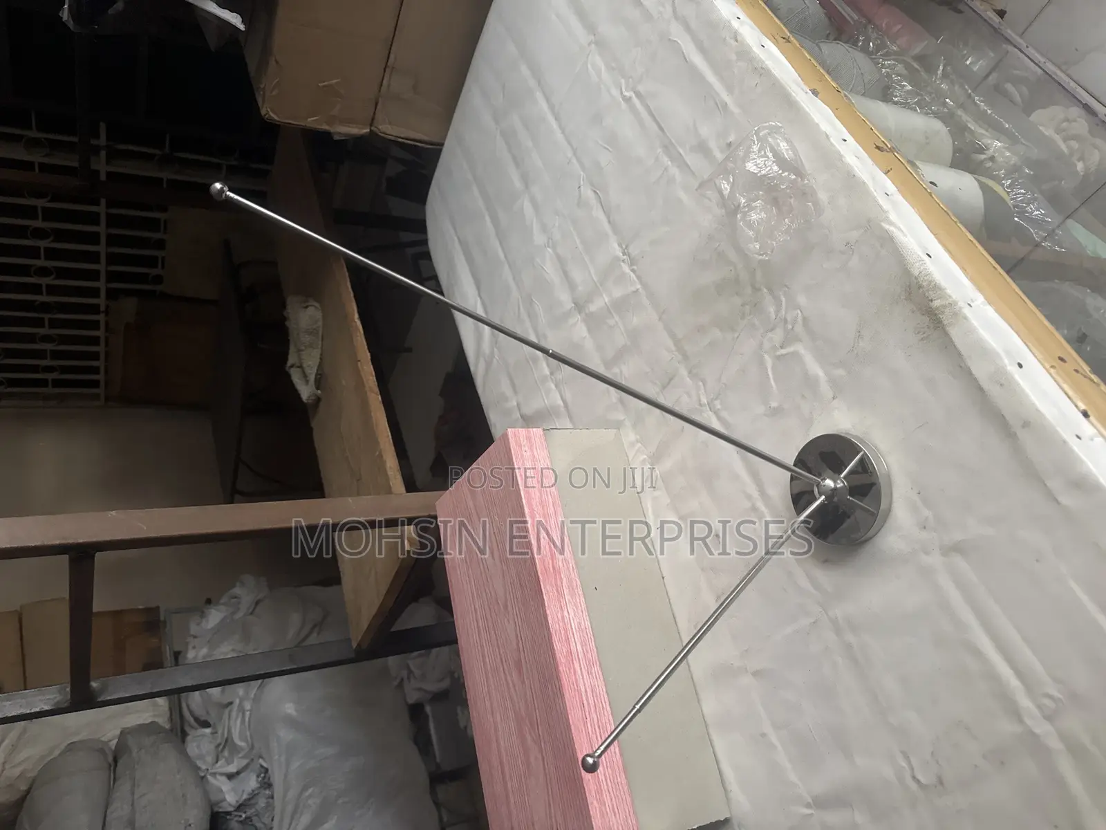 Telescopic Dual Flag Stand With Sleek Chrome Finish