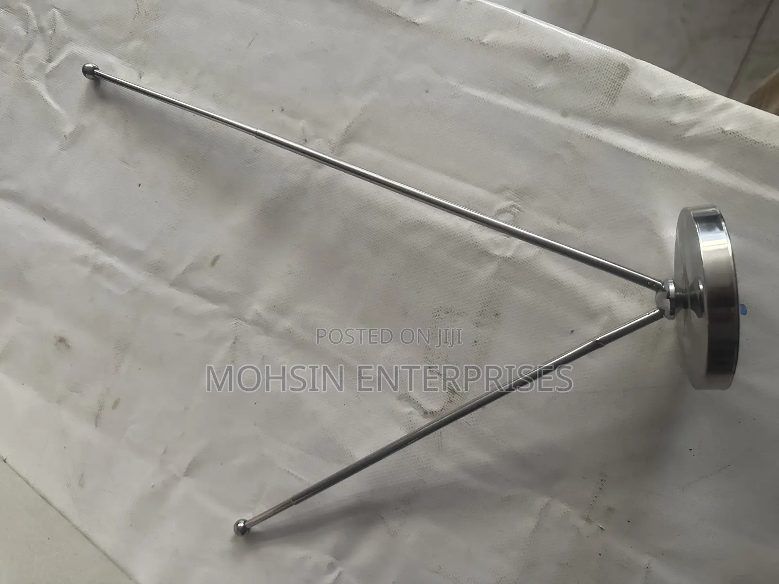 Telescopic Dual Flag Stand With Sleek Chrome Finish