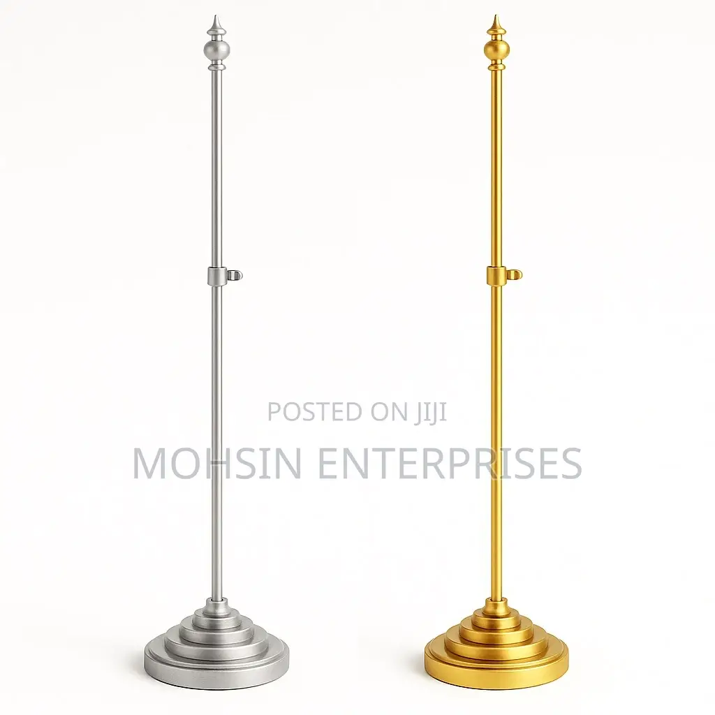 Vip Pure Brass Silver Table Flag Stand – 18 Inch