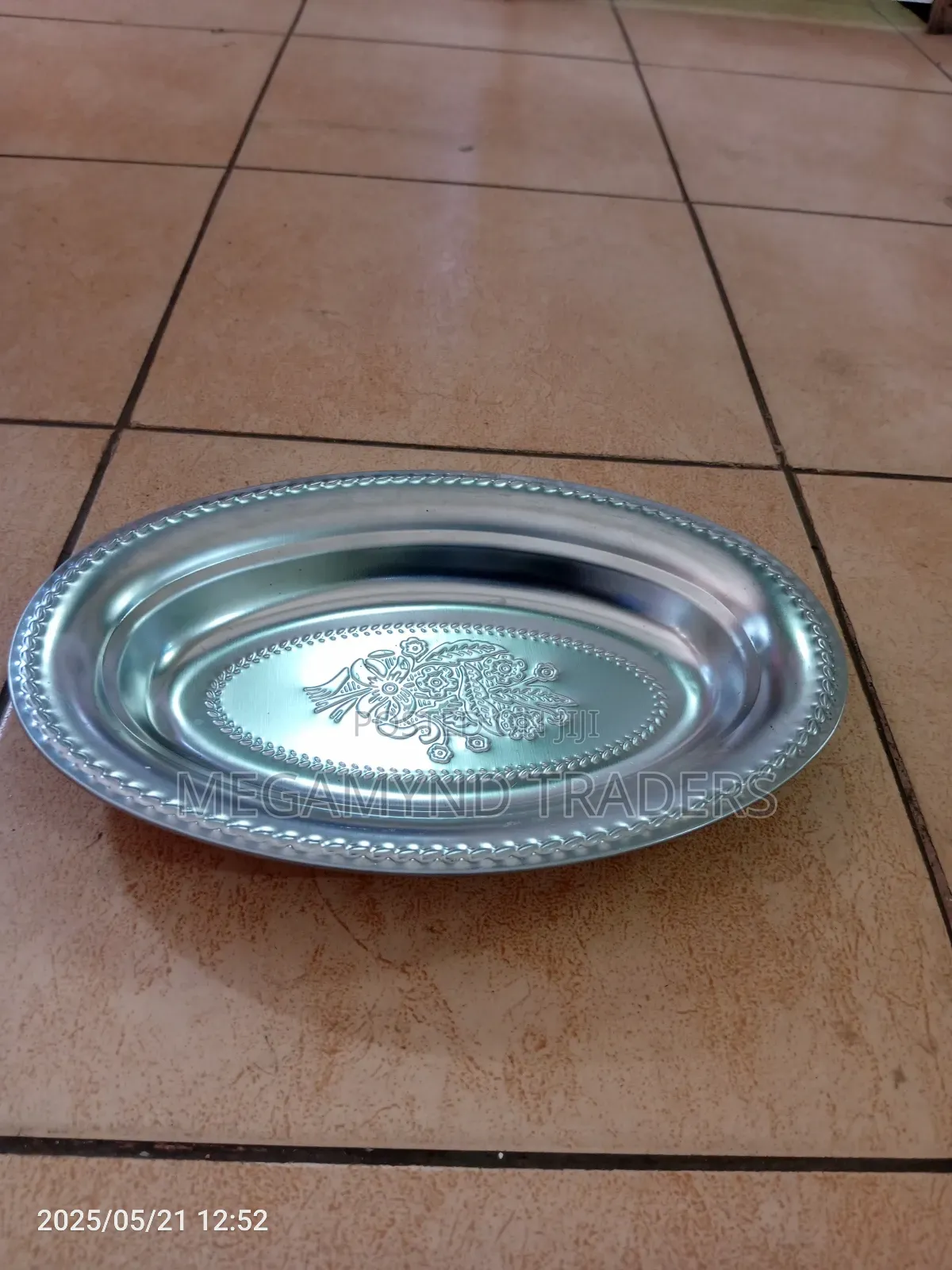 Stainless Steel Oval Plate 30cm