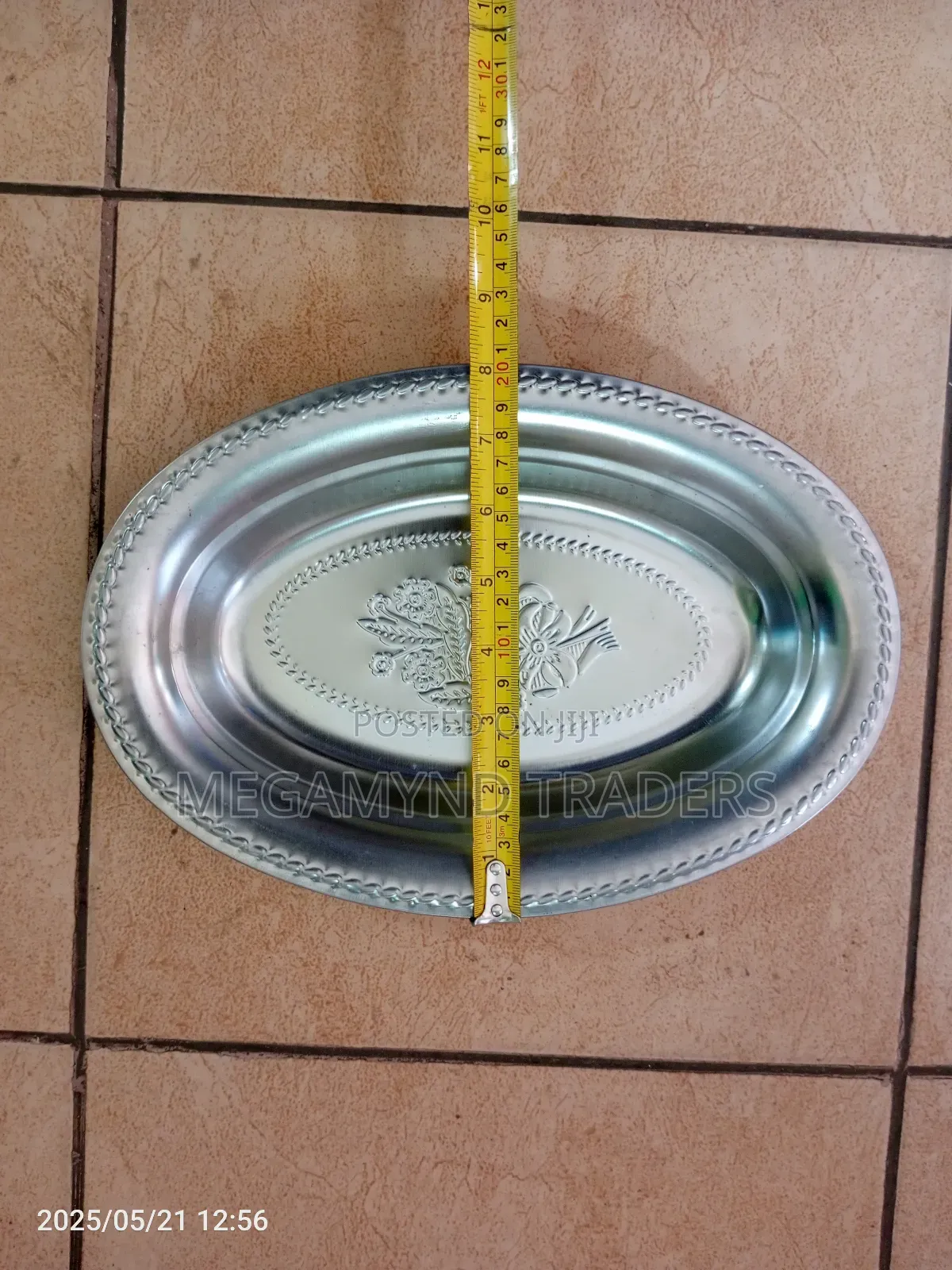 Stainless Steel Oval Plate 30cm