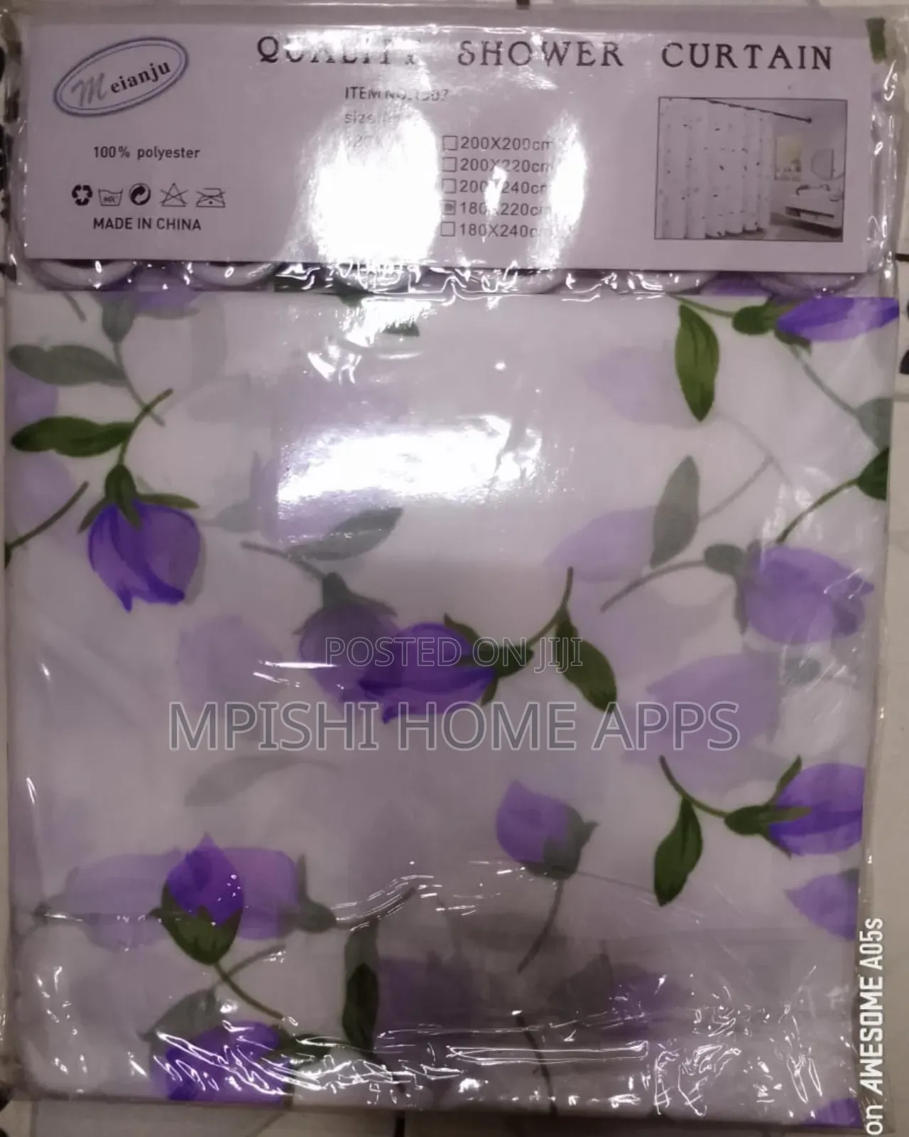 Flowered Shower Curtain