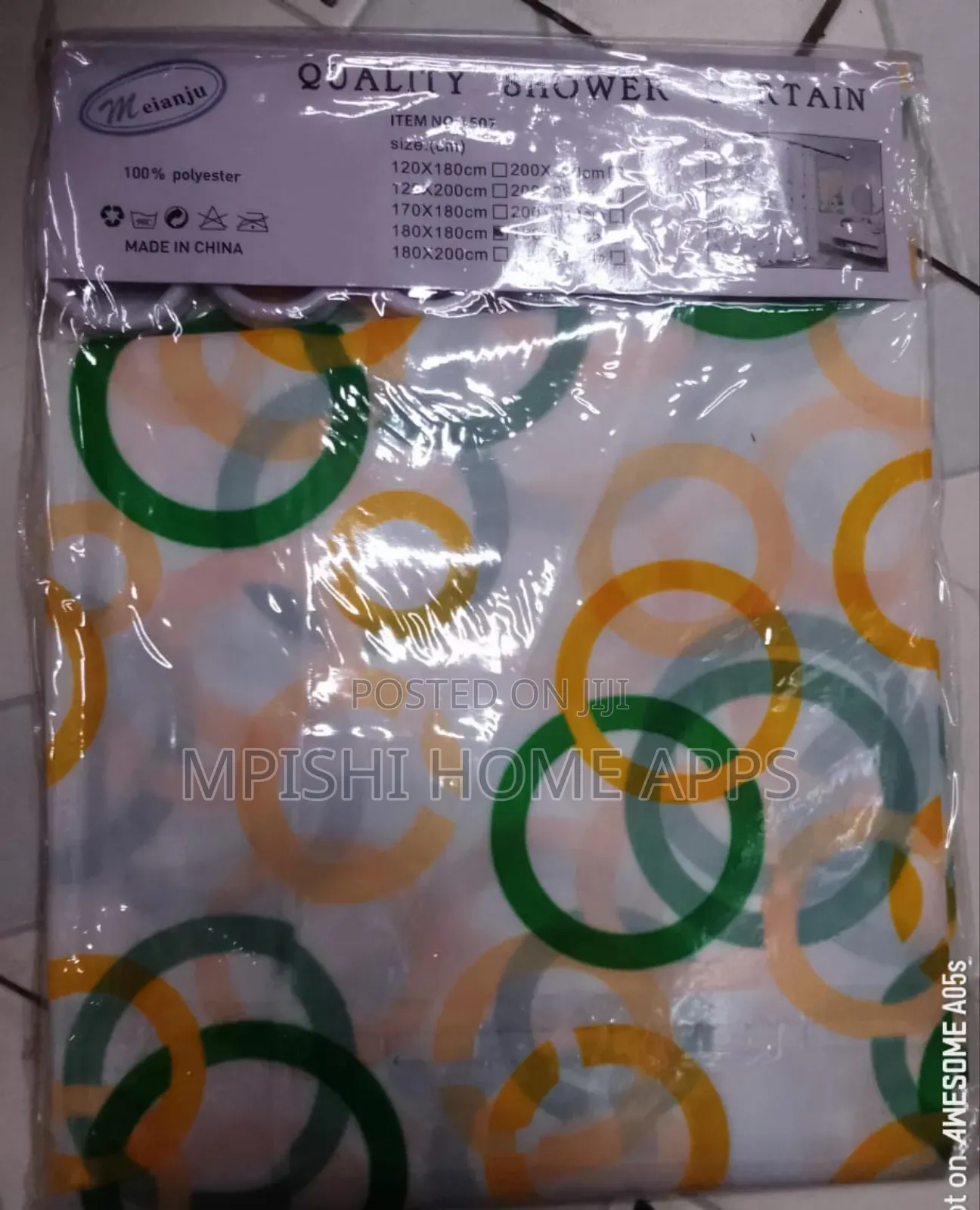 Flowered Shower Curtain