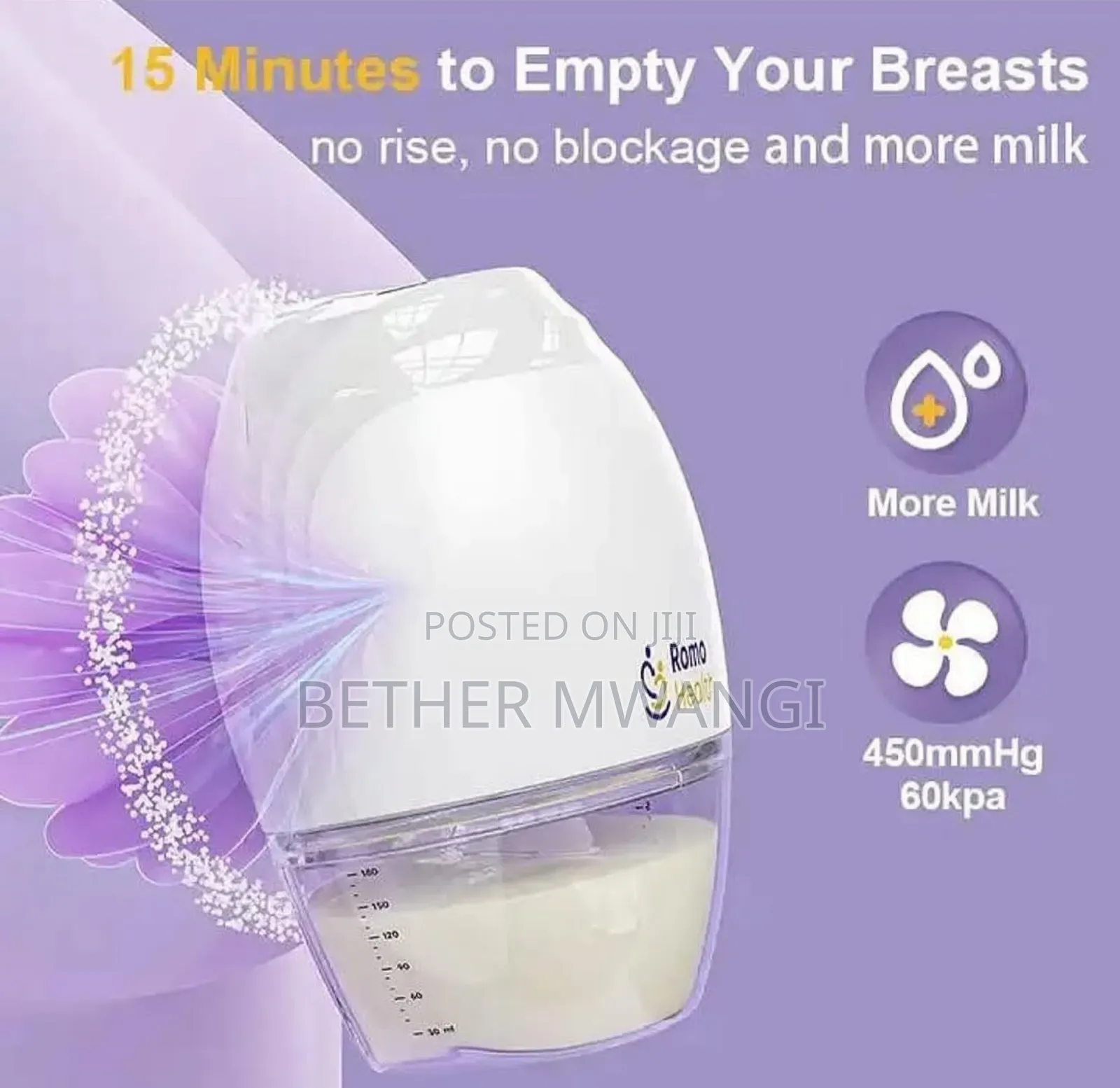 Romo Health Double Wearable Breast Pump in Kenya