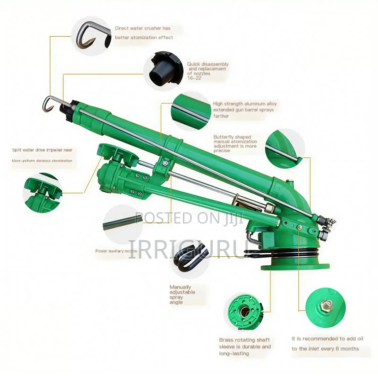 Gear Driven Raingun Sprinkler Irrigation Machine