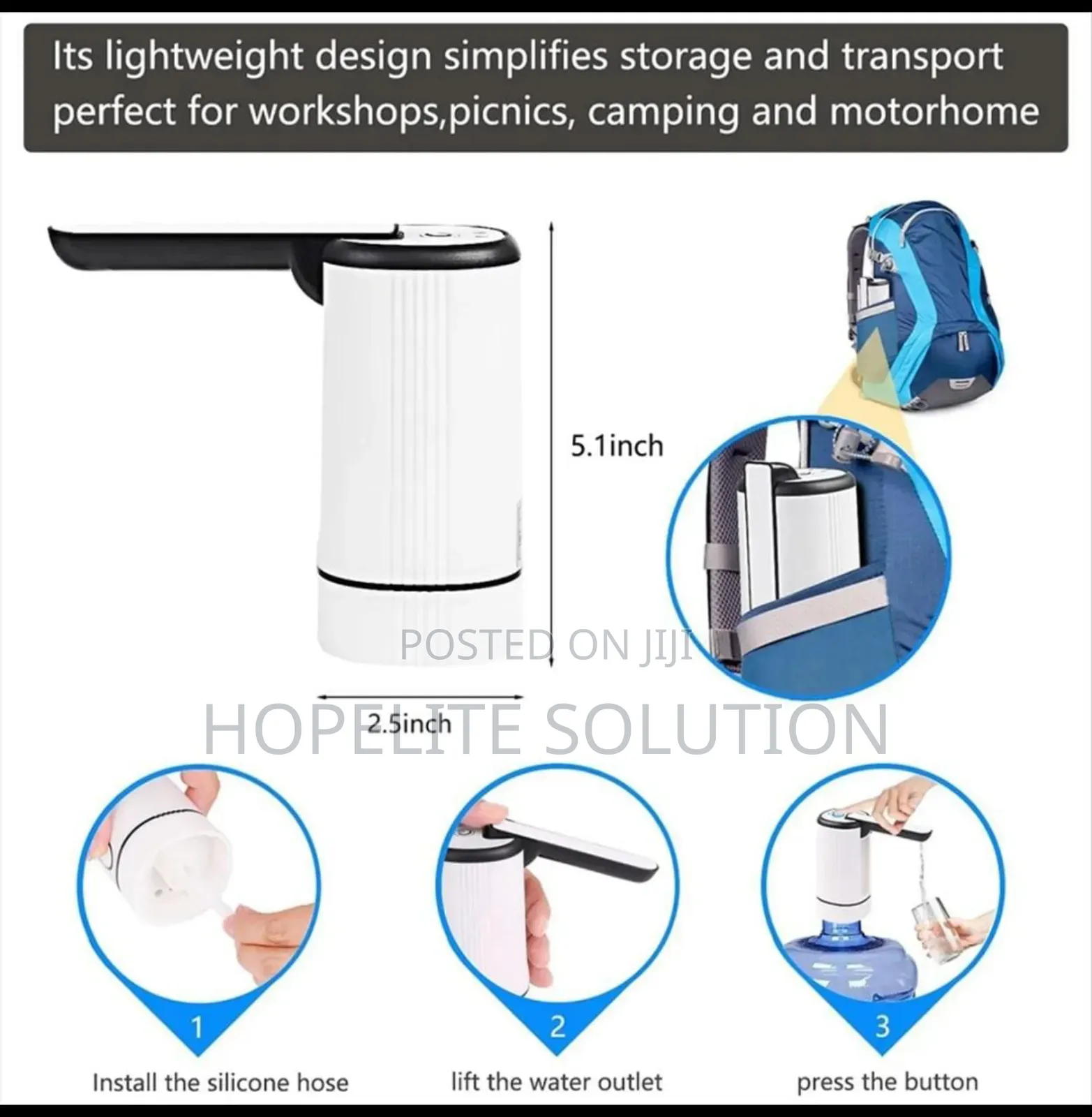Portable Water Bottle Pump