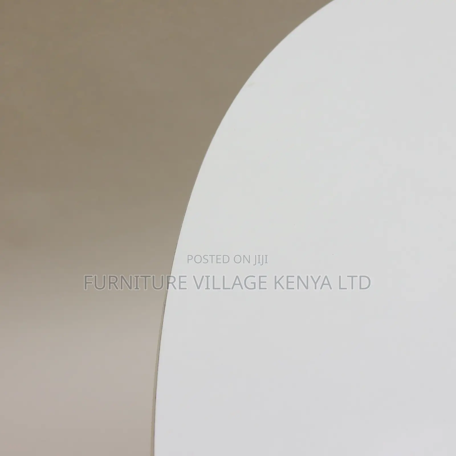 Office Table:Round Plain White Tulip Marble Table for Dining