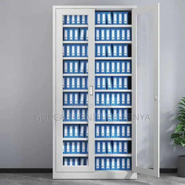 Cabinets: Contemporary Style 2-Swing Door Display Cabinet