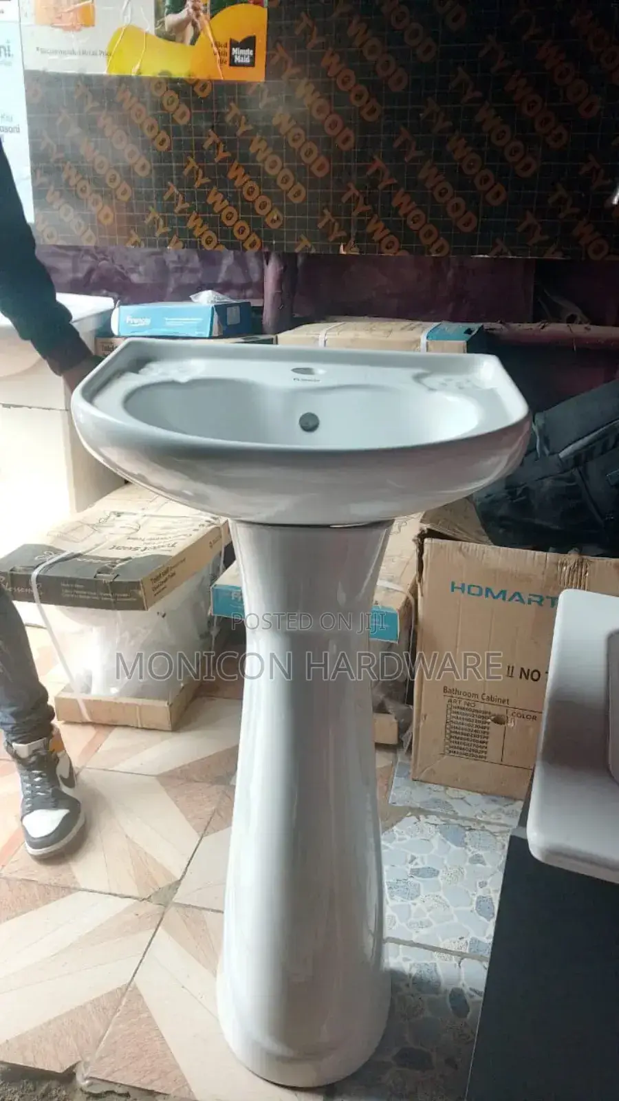 Pedestal Hand Wash Basin -White Color