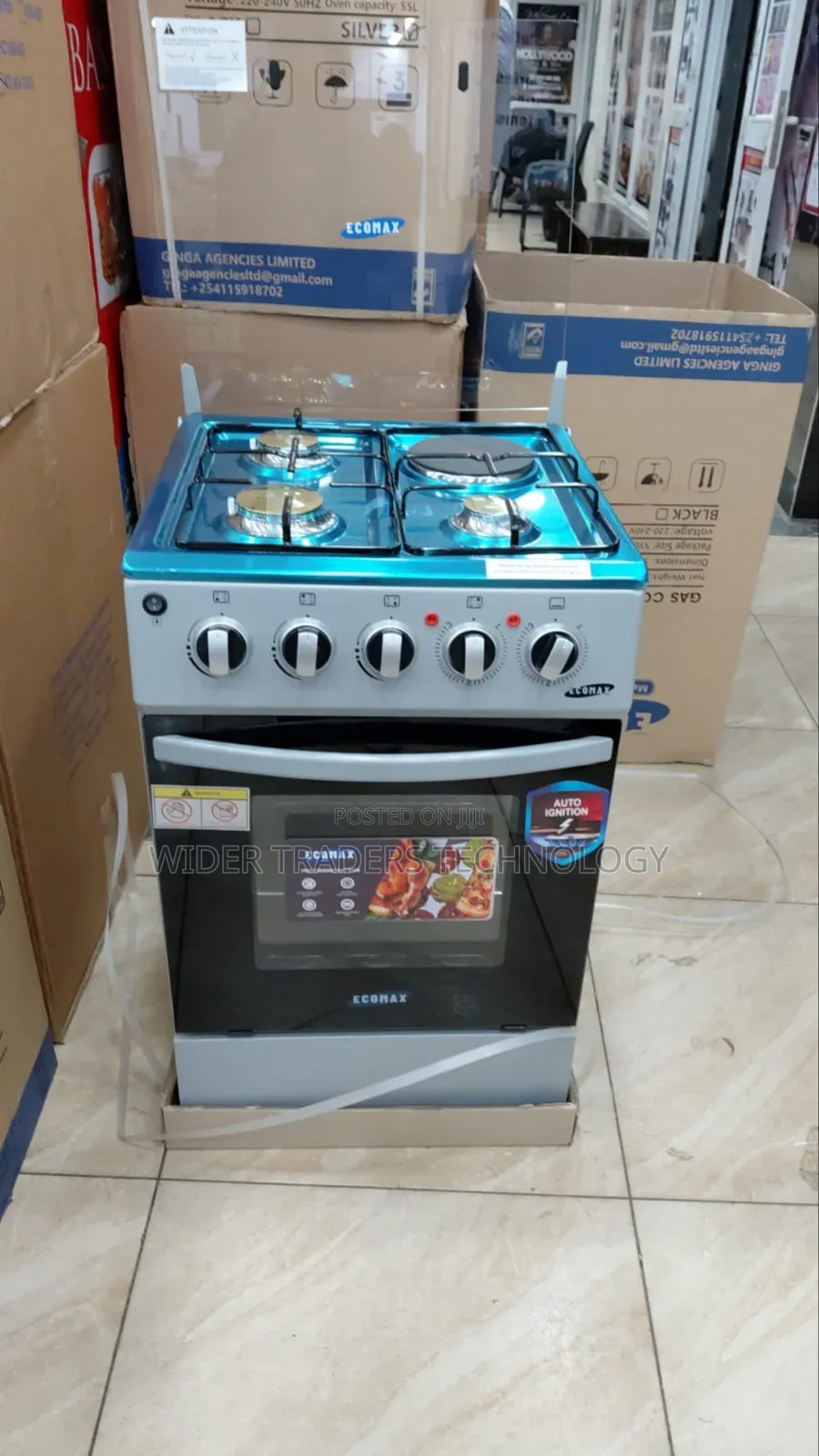 Ecomax 3+1, Rapid Hot Plate, Electric Oven,50*55