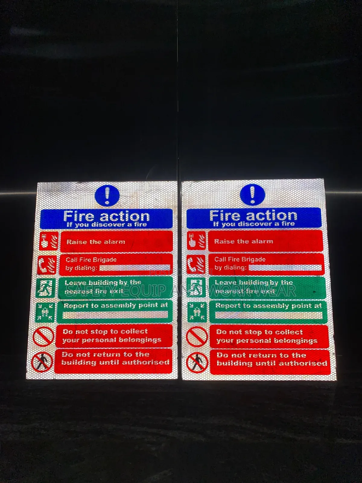Fire Action Signs Clear, Bold & Easy To Follow