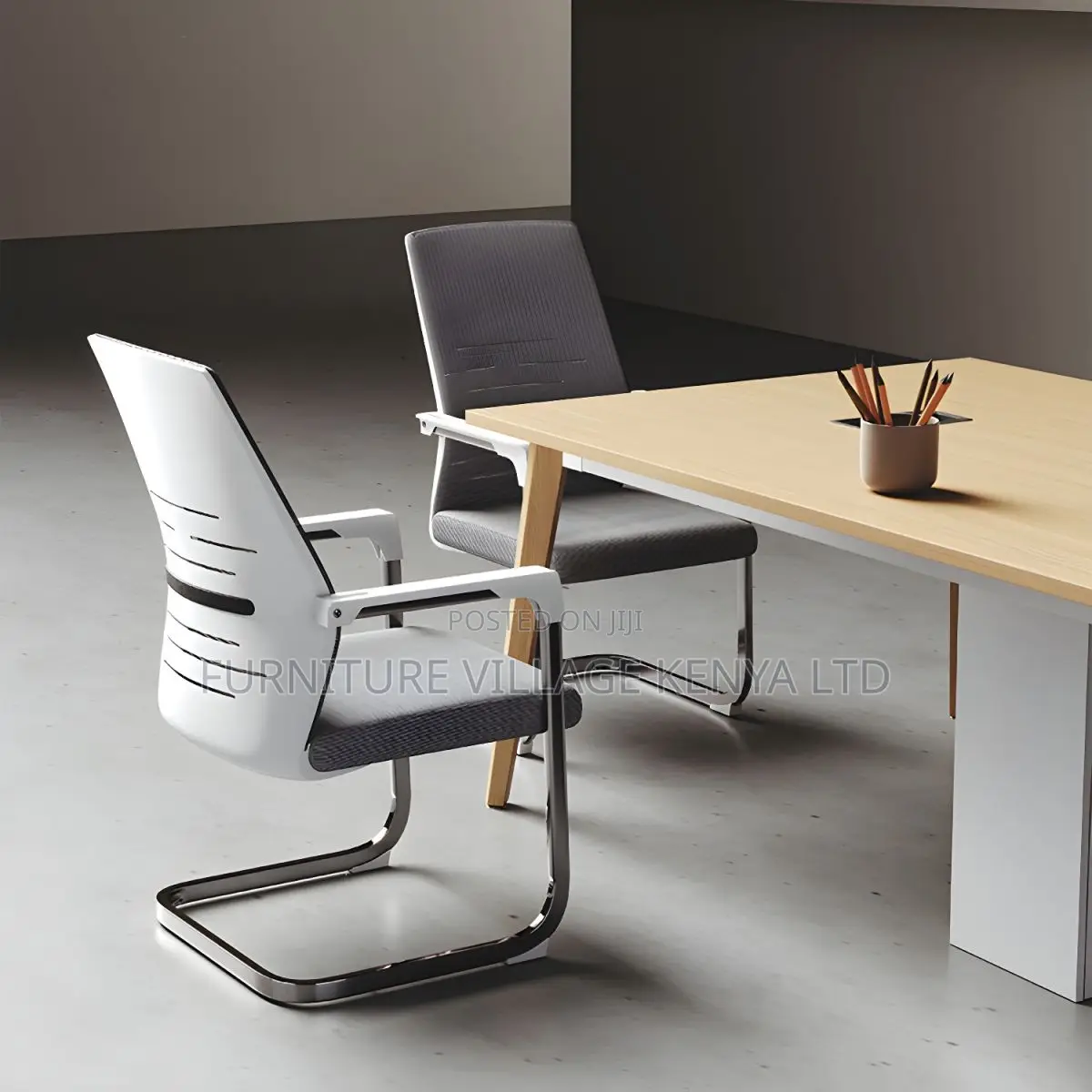 Office Chair: Fixed-Leg Ergonomic Meeting Executive Chair
