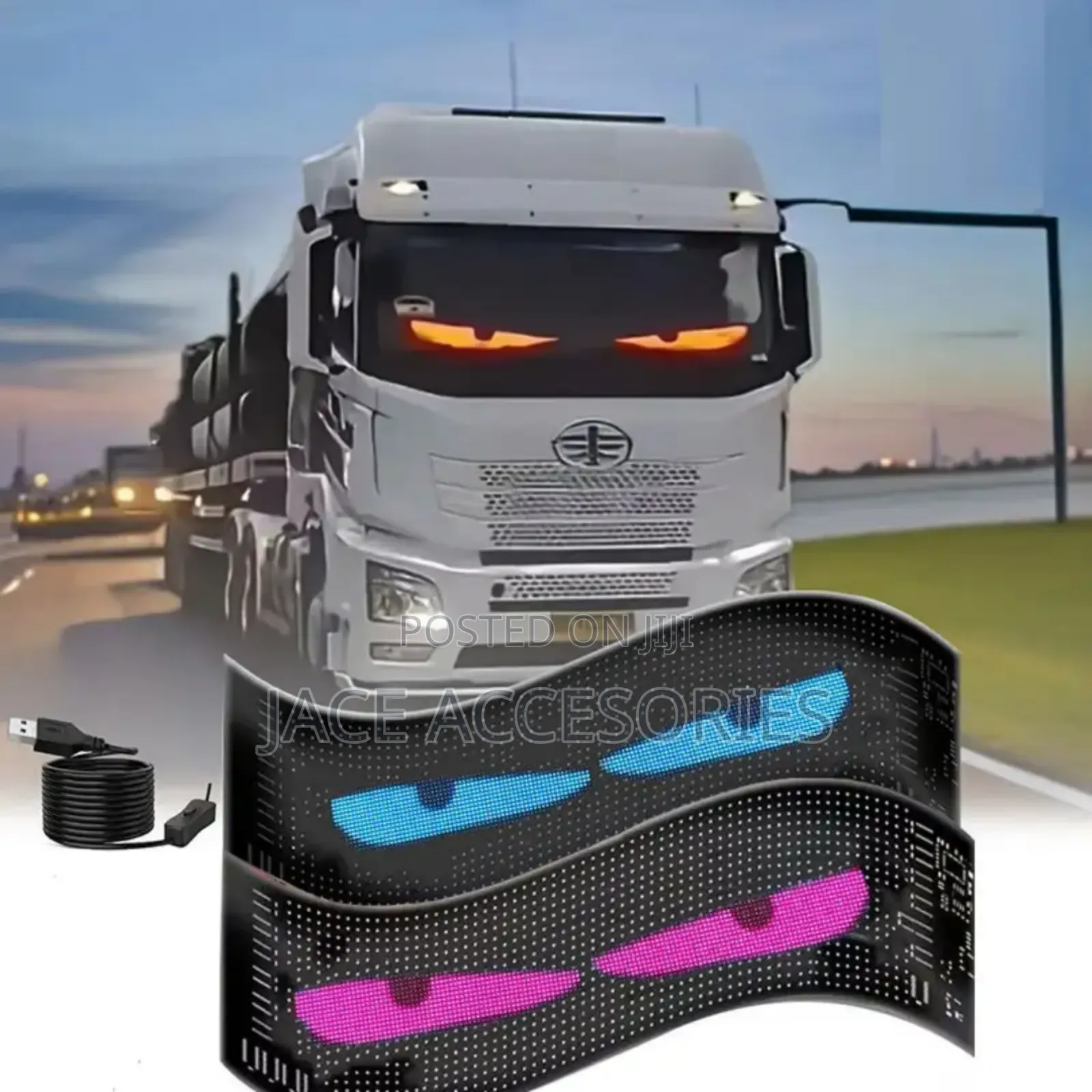 Car Windscreen  Devil Eyes App Controlled