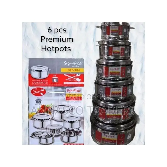 Signature Premium Stainless Steel Hotpots. 6pcs Set