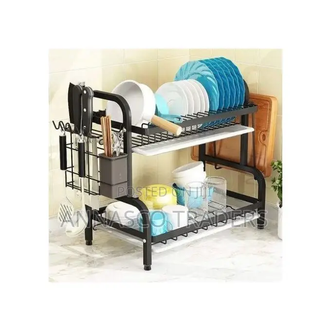 2 Tier Dish Rack With Cutlery Holder