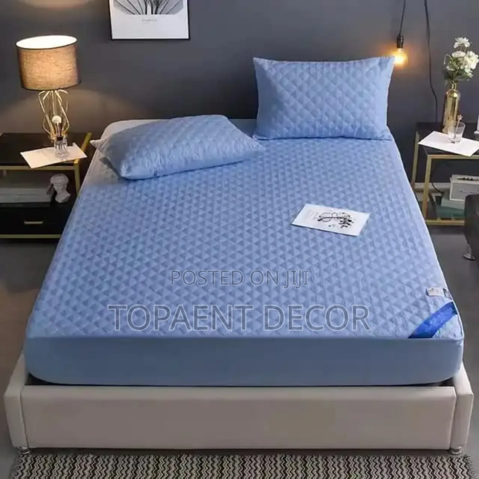 Non Tear Bed Wetting 5by 6 Blue Waterproof Mattressprotector