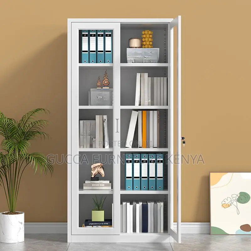 Cabinets: Modern Style Glass Front Document/File Cabinet