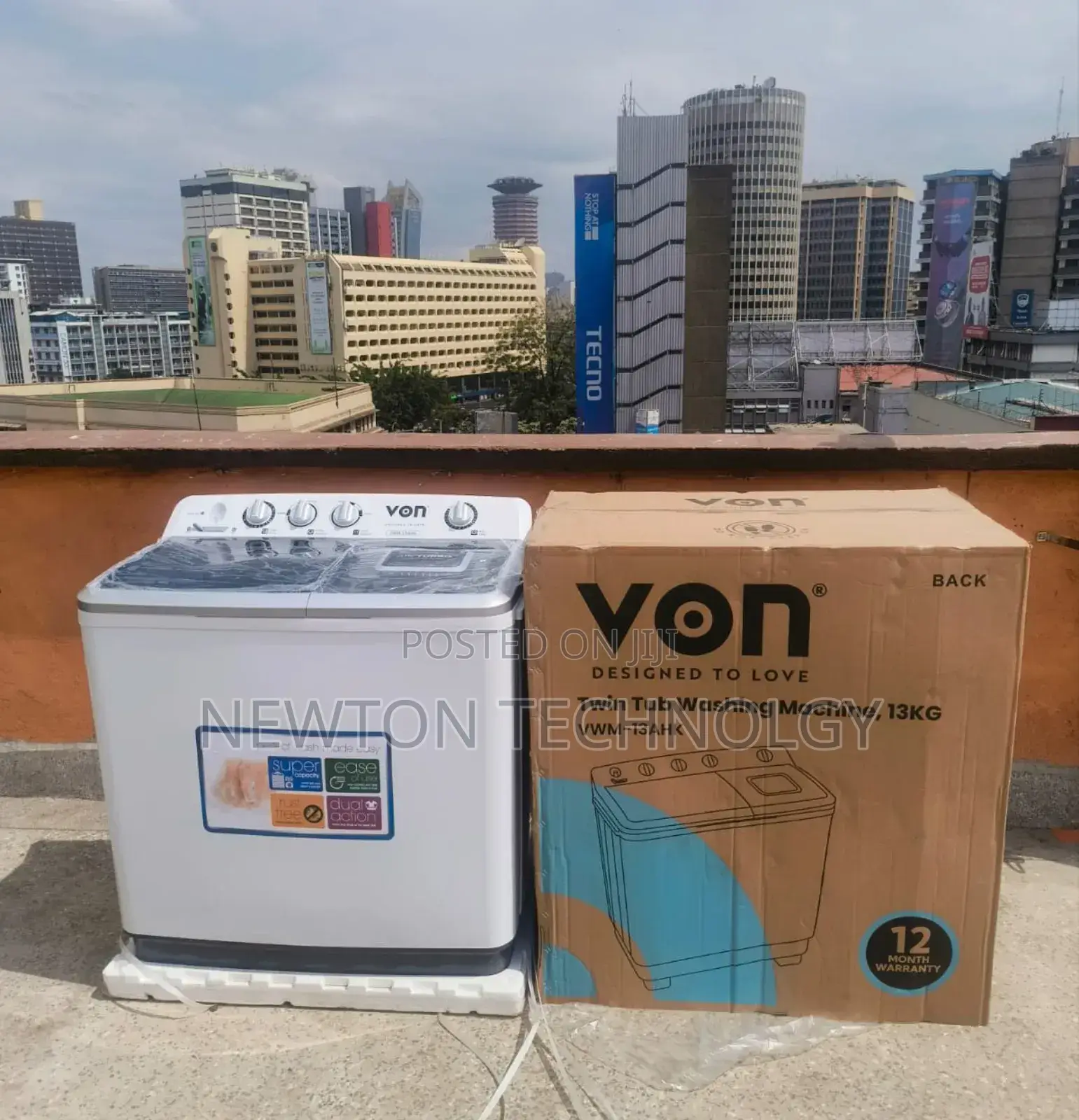 10 KGS Von Twin Tub Washing Machine