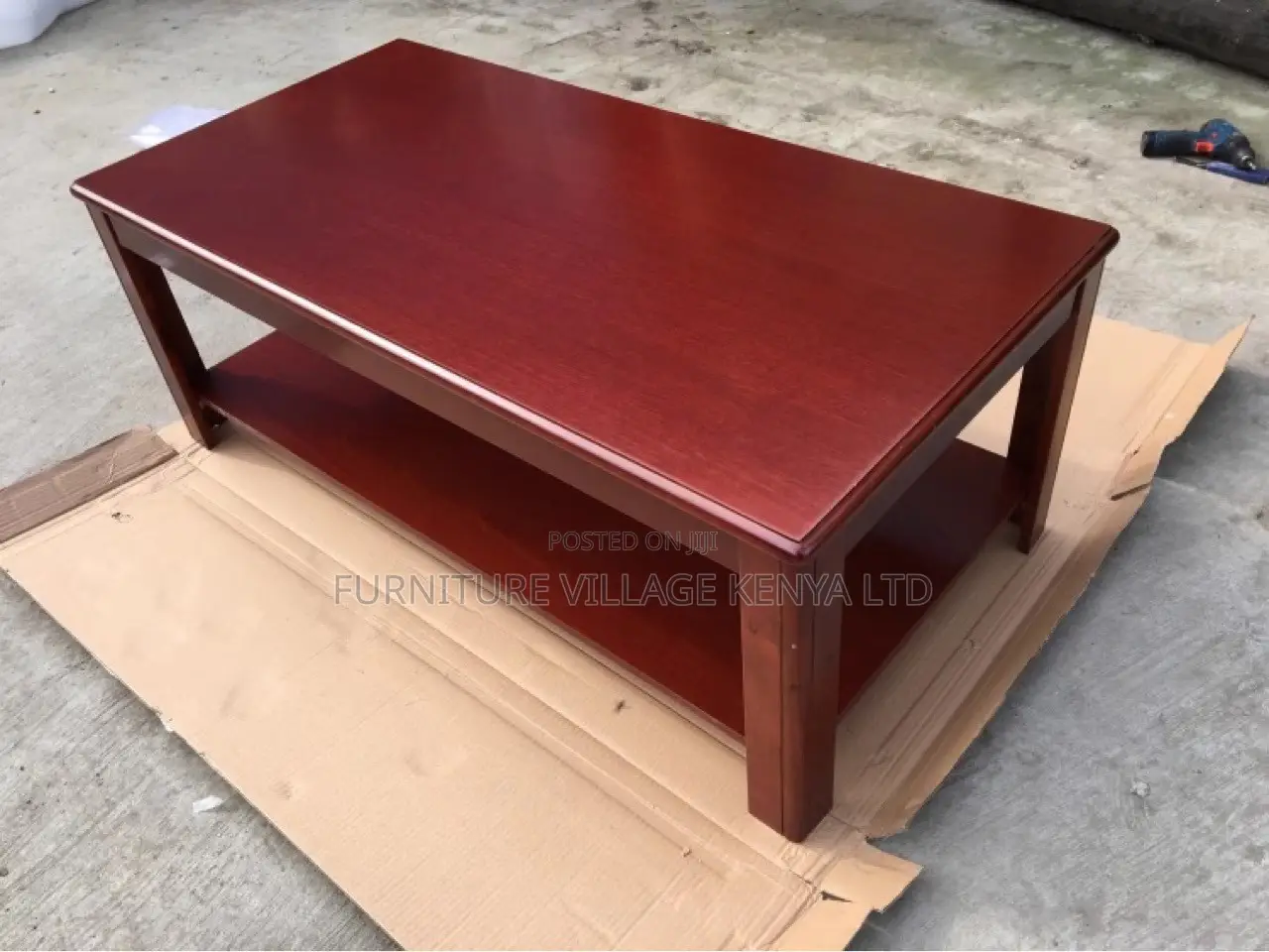 Office Table: Office Waiting Area Centre Table in Mahogany