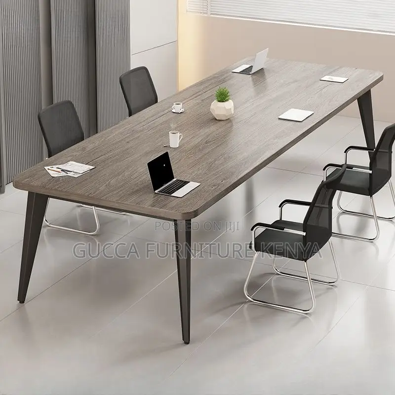 Office Table: Rectangular Office 2-Meters Meeting Wood Table