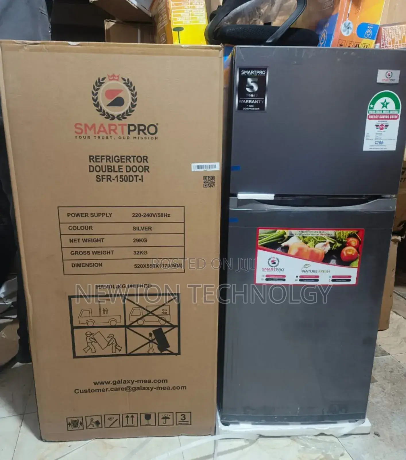 Smart Pro Double Door Refrigerator, 121l - Silver