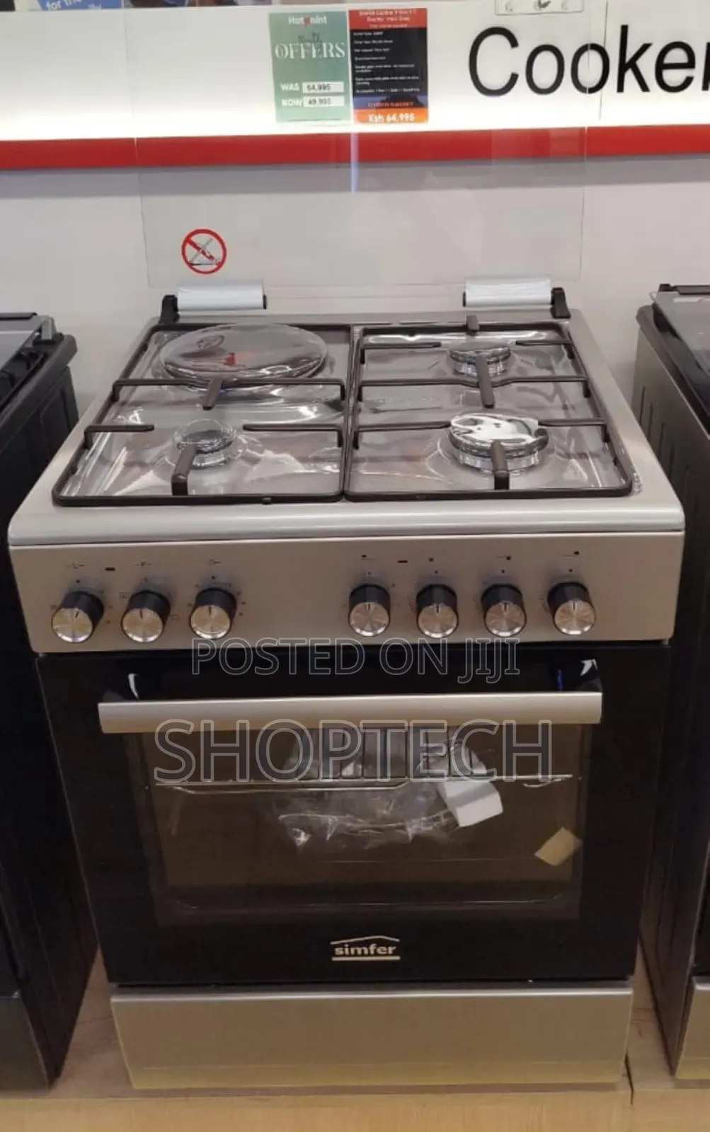 60*60 Von Simfer 3+1 Standing Cooker With Gas Sensor