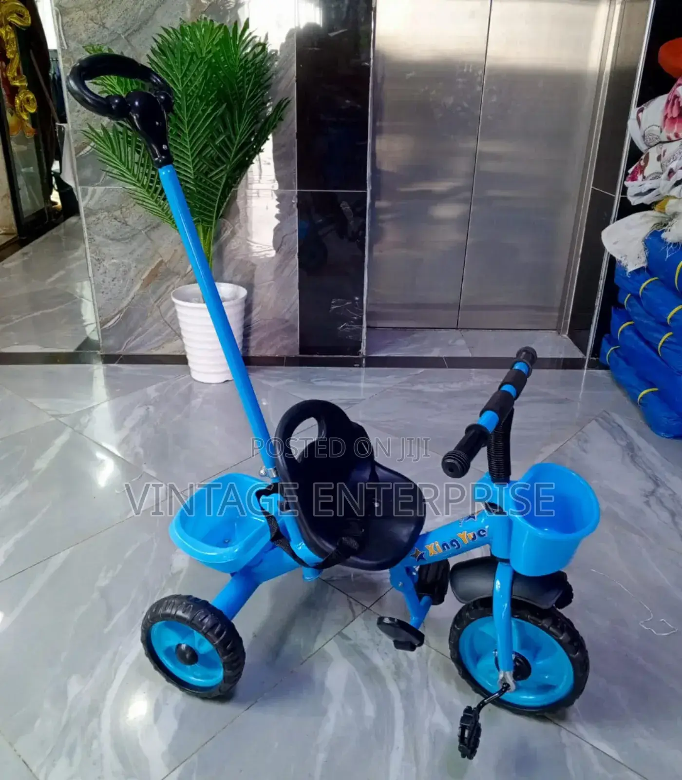 Tricycle With Push Handle