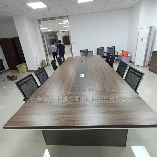 Office Table: Long Strip Executive Wood Conference Table