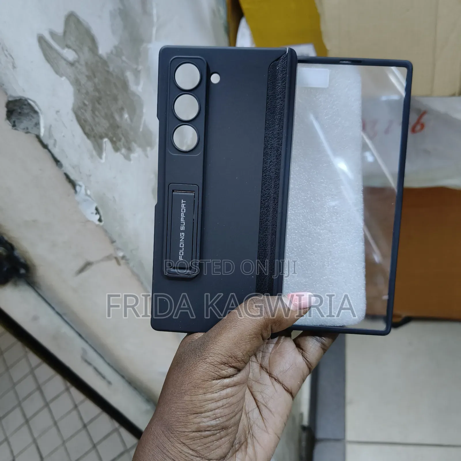 Samsung Fold 6 Back Casewith Stand And Front Protector