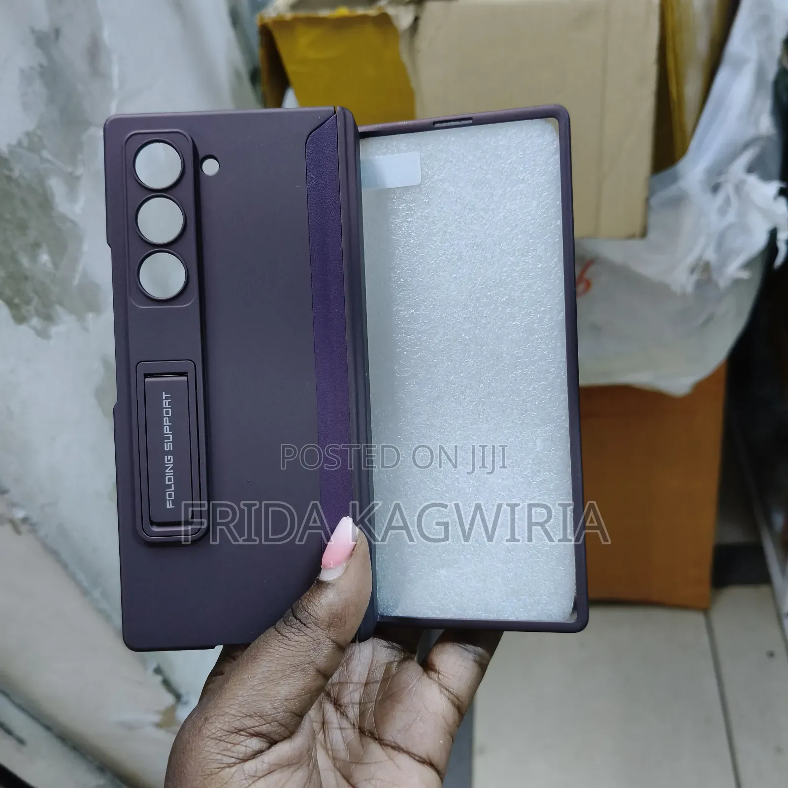 Samsung Fold 6 Back Casewith Stand And Front Protector