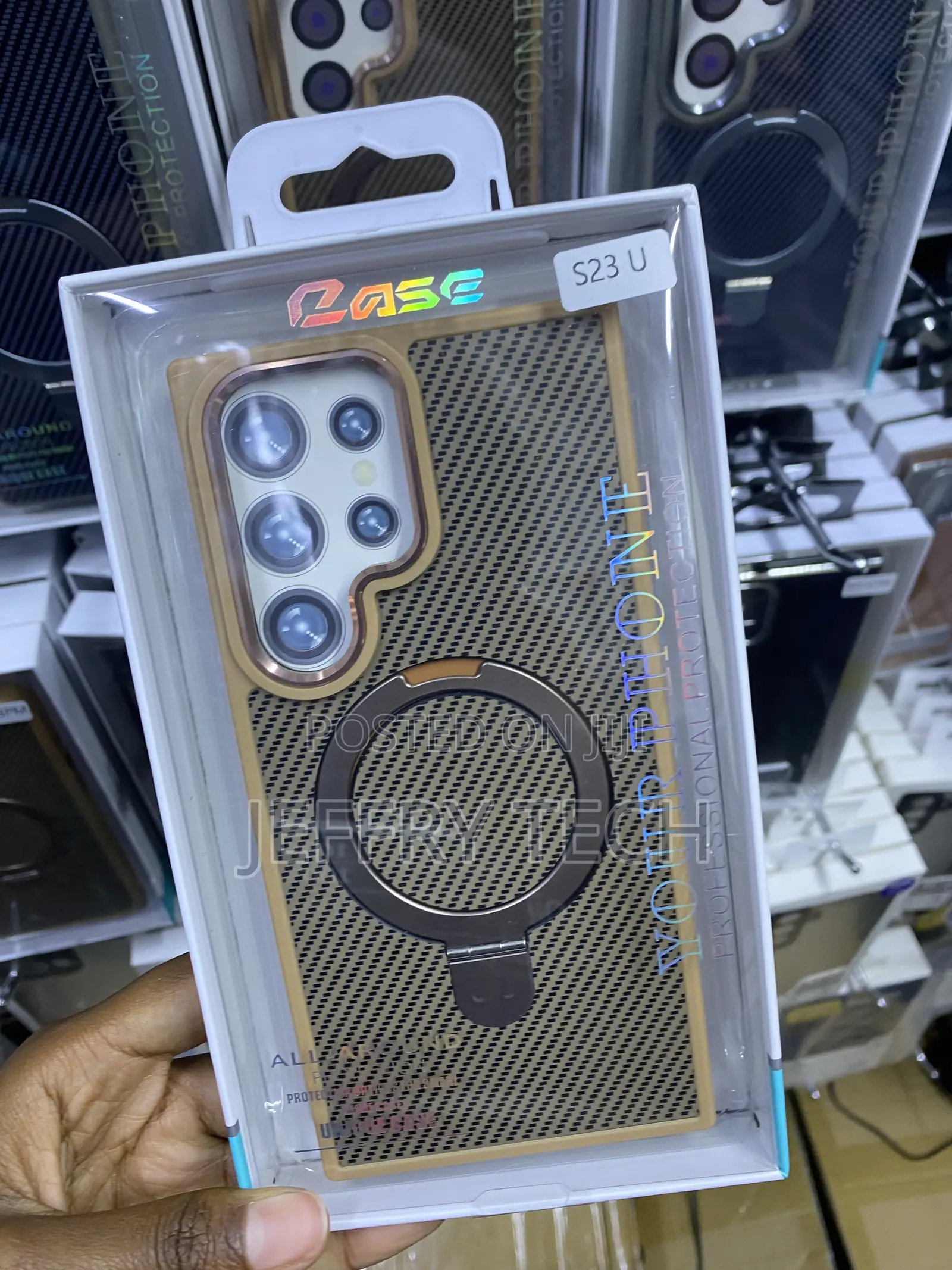 Torras S23 Ultra Magsafe Stand Carbon Fiber Patterncase