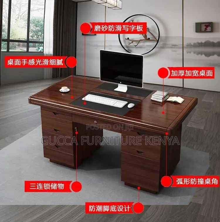 Office Desk:120cm Home Economy Executive Desk With Locks