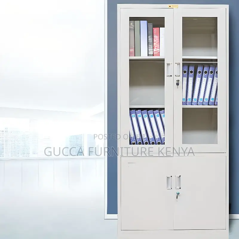 Cabinets:Metallic Dispaly Office Cabinet With Flexible Shelf