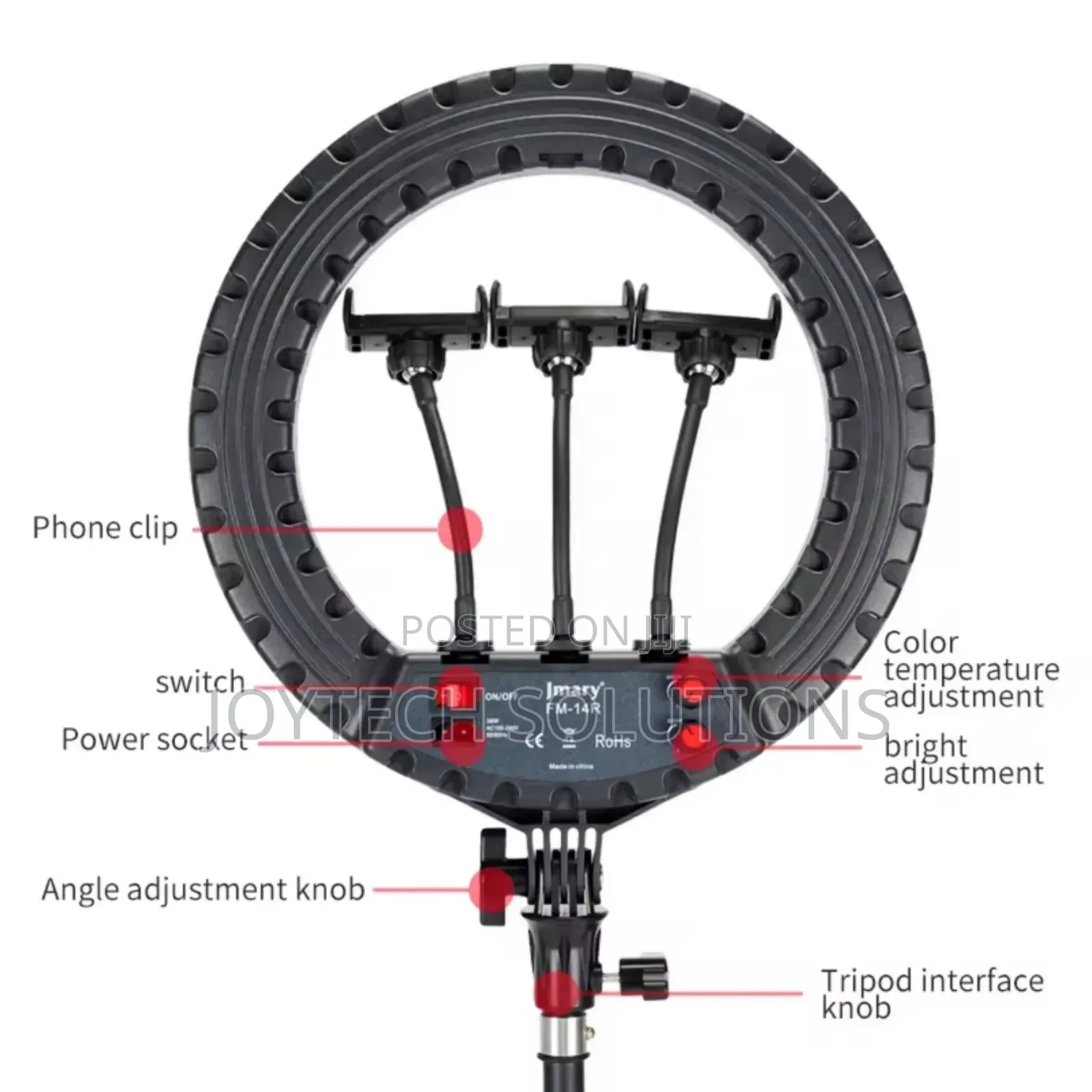 Portable High Quality Fm-14 Inches Ring Light With a Tripod