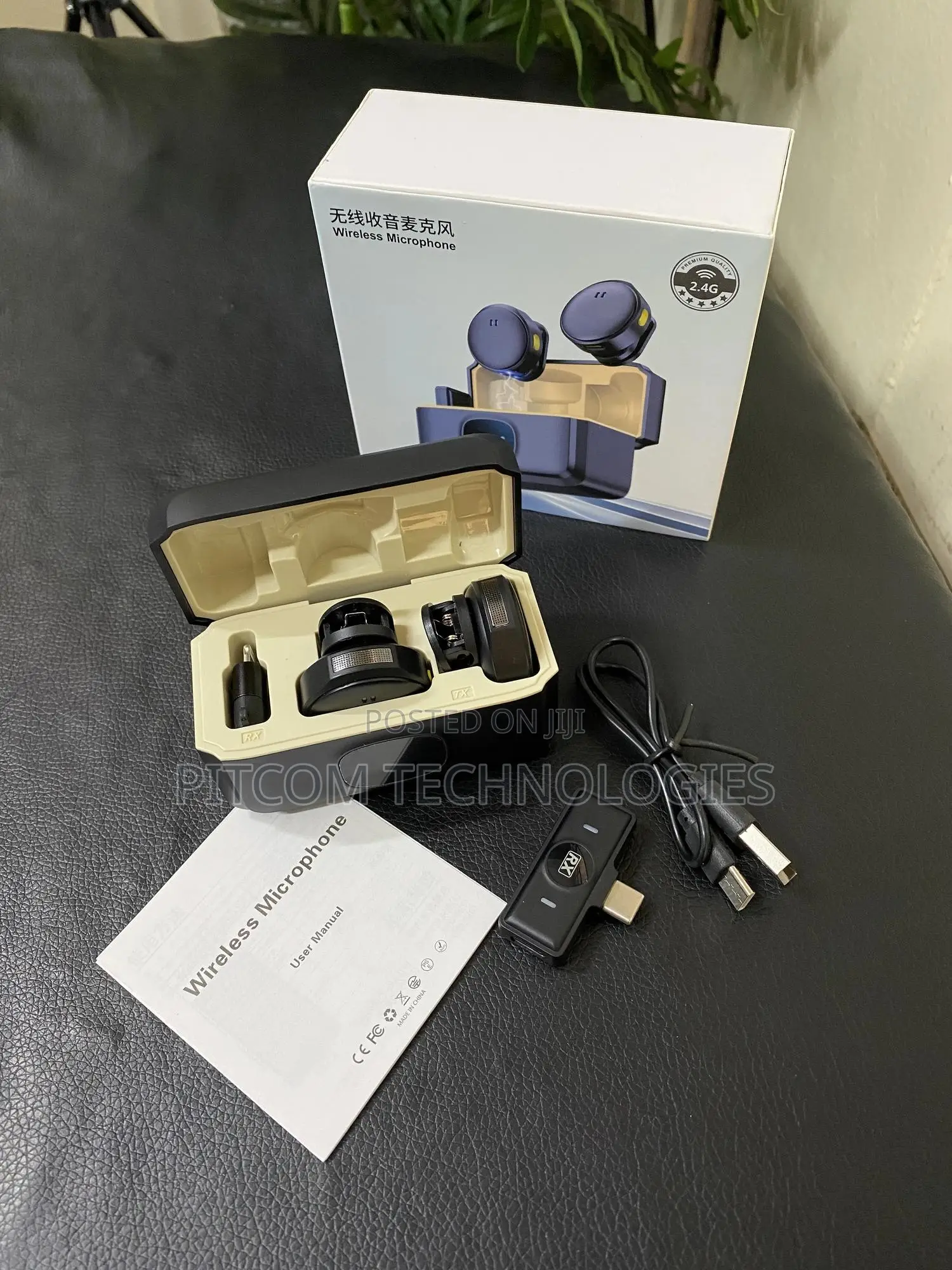 Dual Wireless Microphone With Charging Case