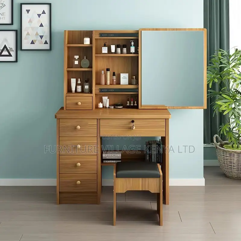 Dressers:Home Sleek Timber Bedroom Vanity Dressing Unit
