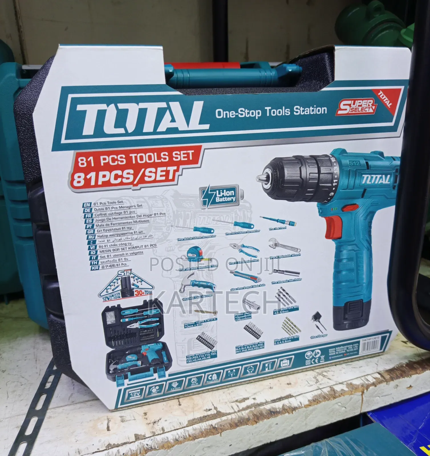 Total 81pcs Cordless Drill Tool Set