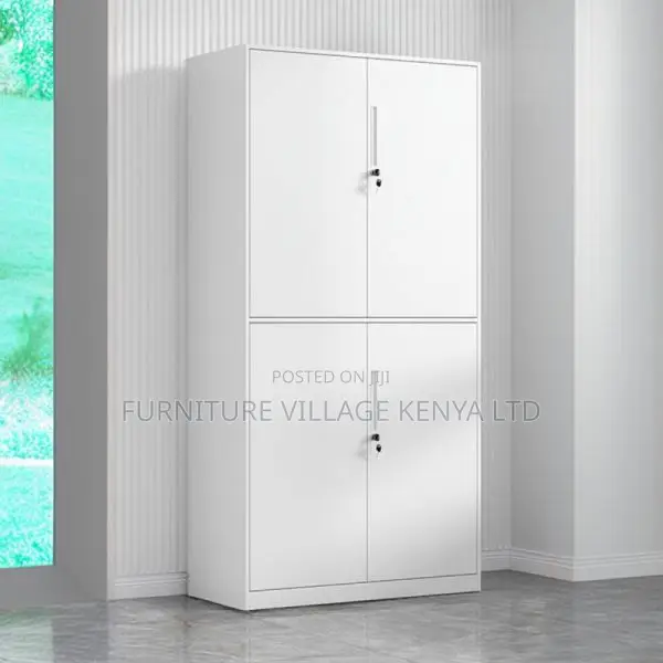 Cabinets: 4-Swing Doors Modern Style Office Cabinet