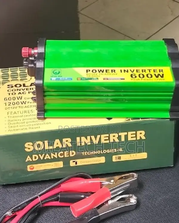 New Solarmax 600watts Solar Inverter With Battery Cords^