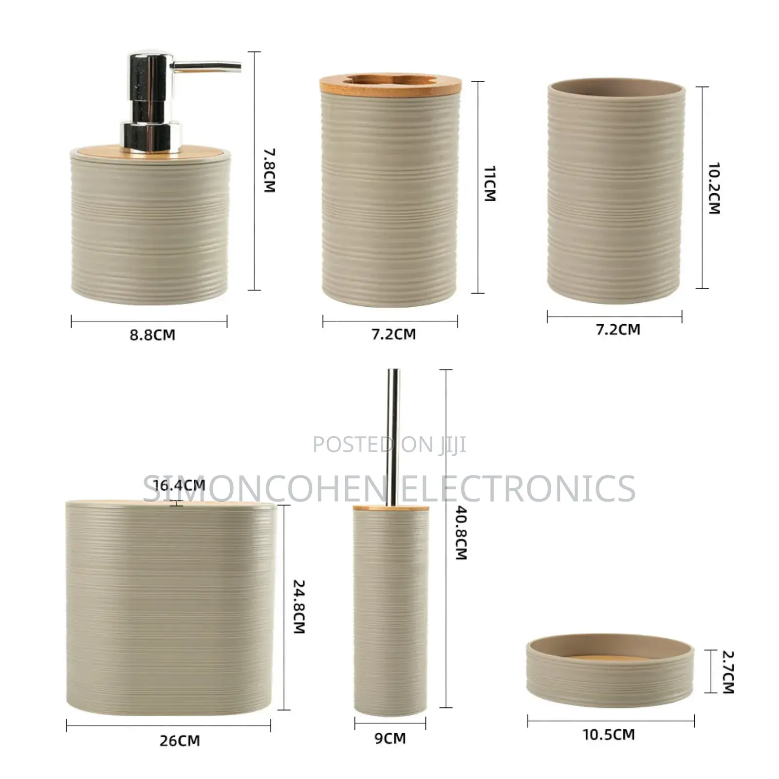 6 Pieces Bathroom Accessories Set