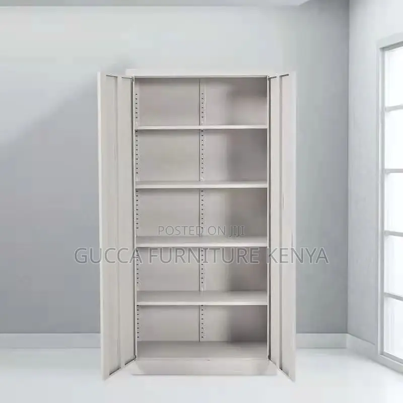 Cabinets: 2-Door Split Five-Section Filing Metallic Cabinet